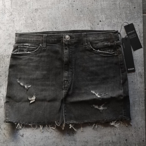 NWT Hudson Black Denim Mini Skirt - Picture 10 of 11